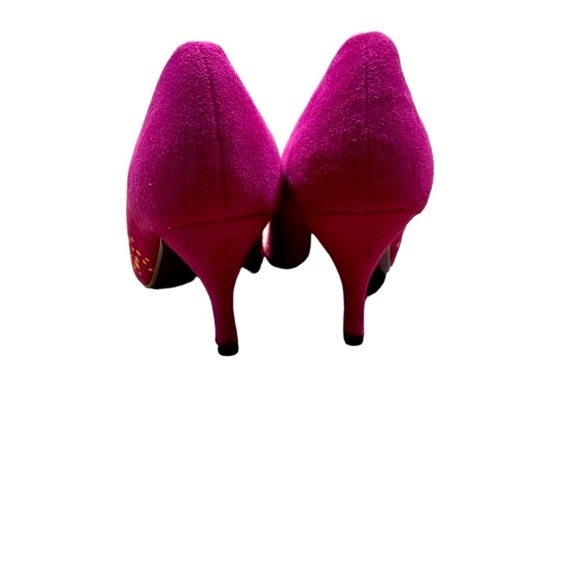 Twiggy of London pink vintage heels leather size 8 1/2 medium - Picture 5 of 11